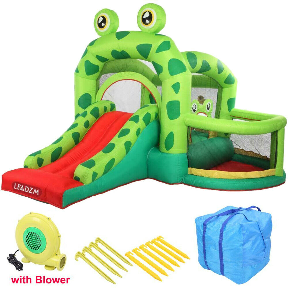 Bounce House Kids Moonwalk Jump Frog Castle Slide