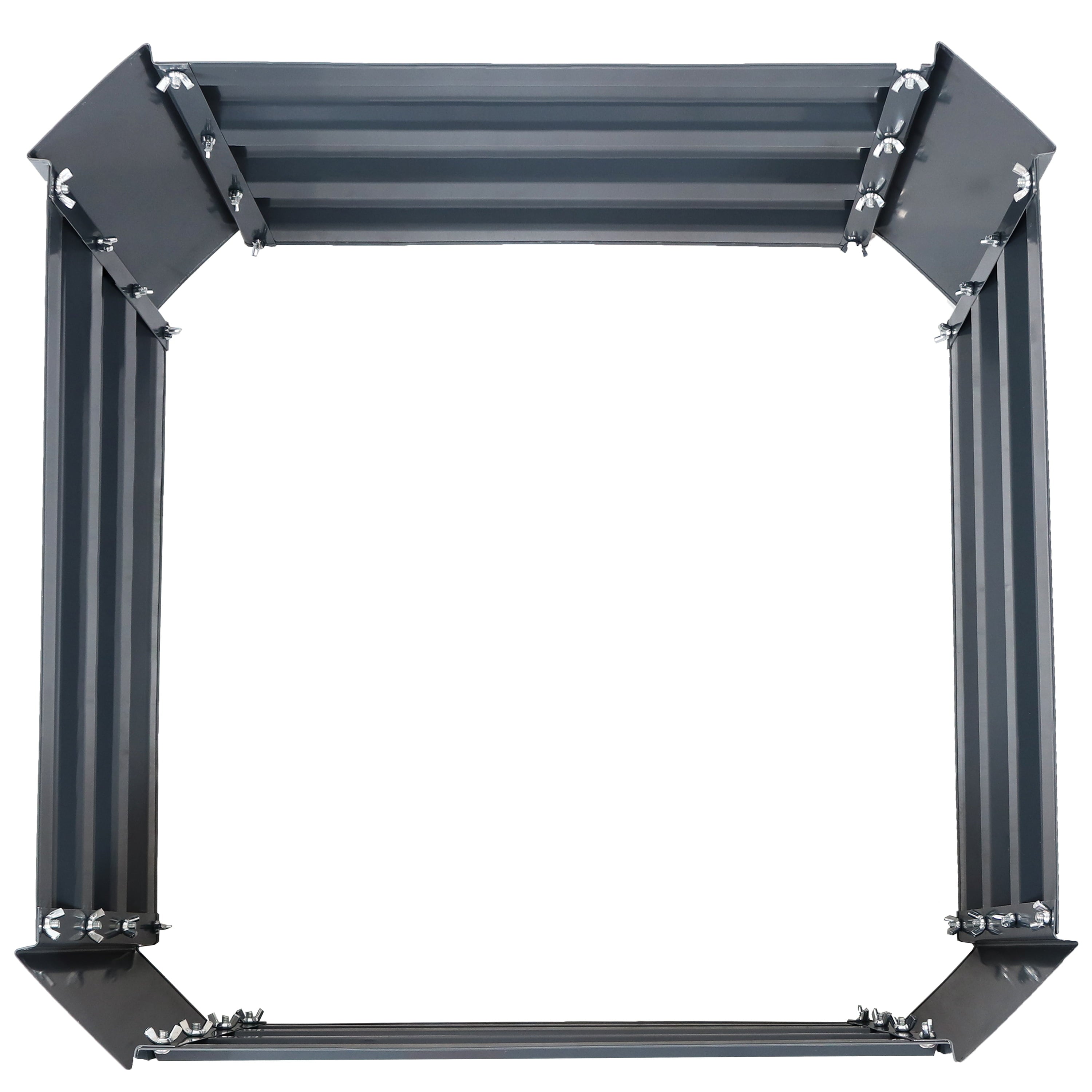 Sunnydaze Corrugated Galvanized Steel Raised Garden Bed for Plants, Vegetables, and Flowers - 24" Square x 11.75" H - Dark Gray