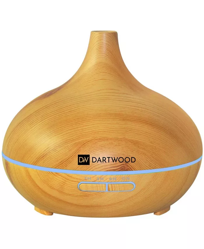 Dartwood Premium Ultrasonic Aroma Diffuser and Humidifier - Essential Oil and Mist Vaporizer with 7 LED Lighting Modes 4 Timers (300ml)