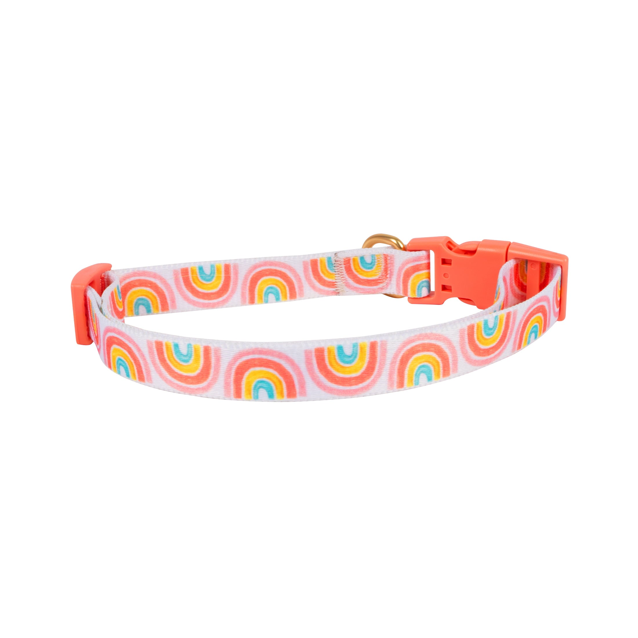 Vibrant Life Pink Rainbow Print Dog Collar