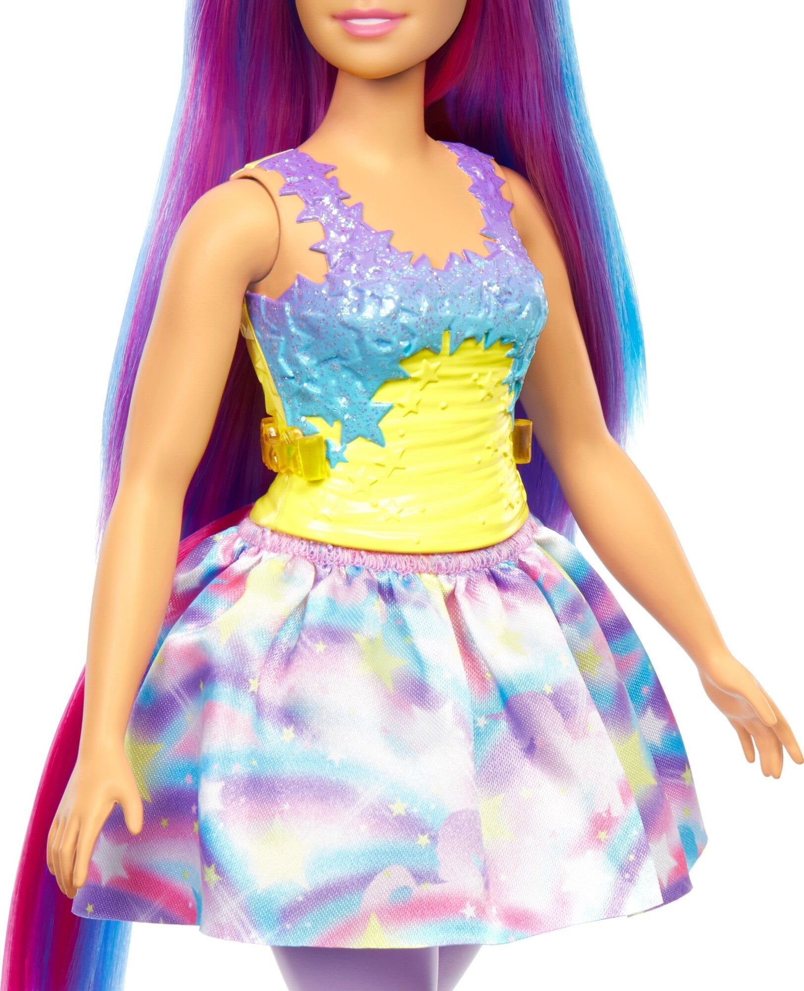 Barbie Dreamtopia Unicorn Doll with Headband & Tail, Purple Hair & Rainbow Skirt