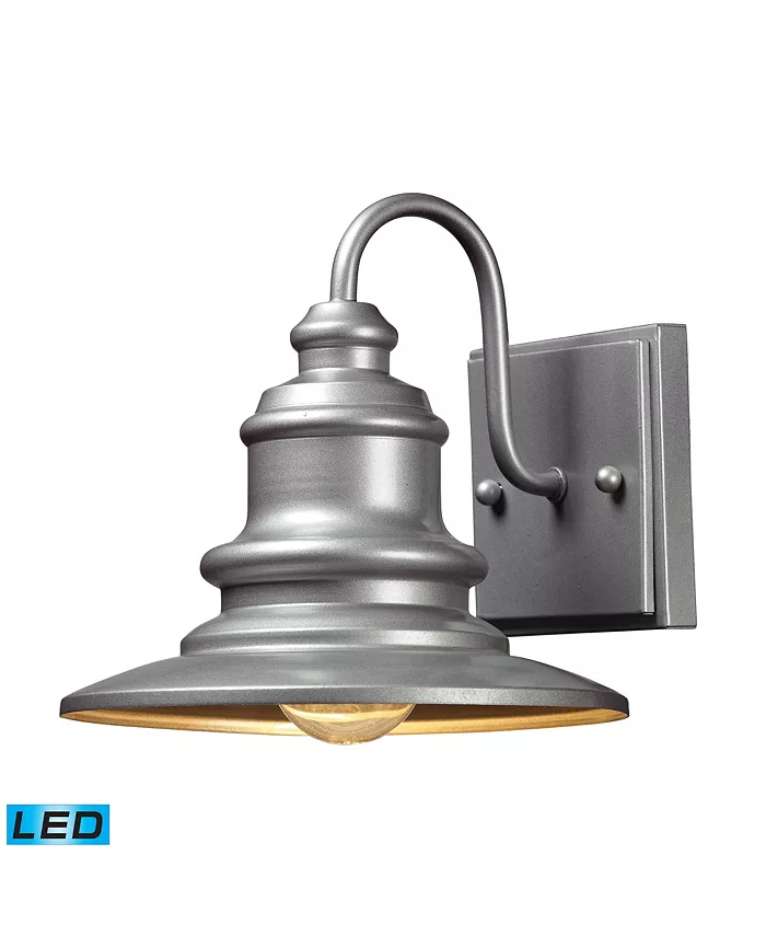 Macy's 1 light outdoor sconce in matte silver
