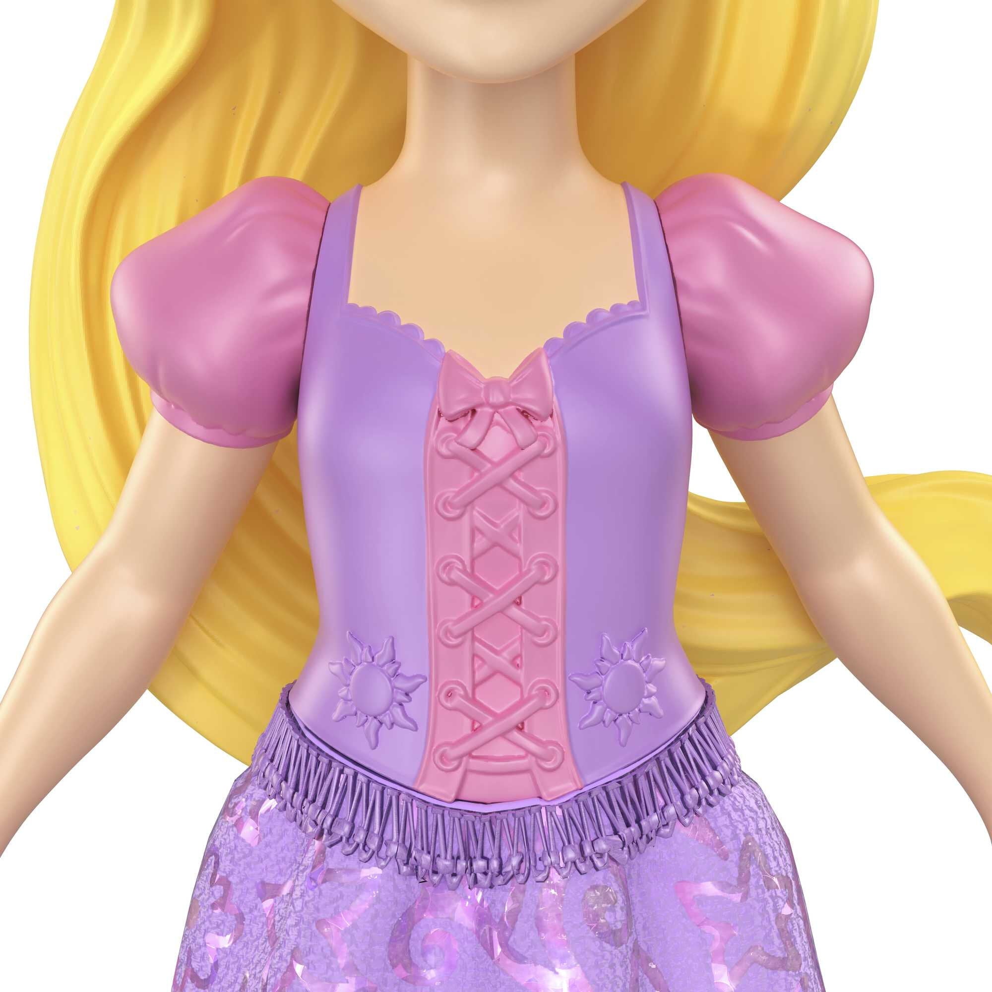 Disney Princess Rapunzel Small Doll with Blonde Hair & Green Eyes, Signature Purple Look