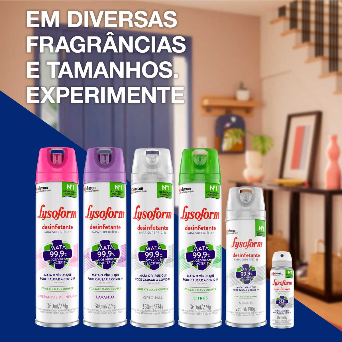 Desinfetante Aerossol Lysoform Lavanda 360ml