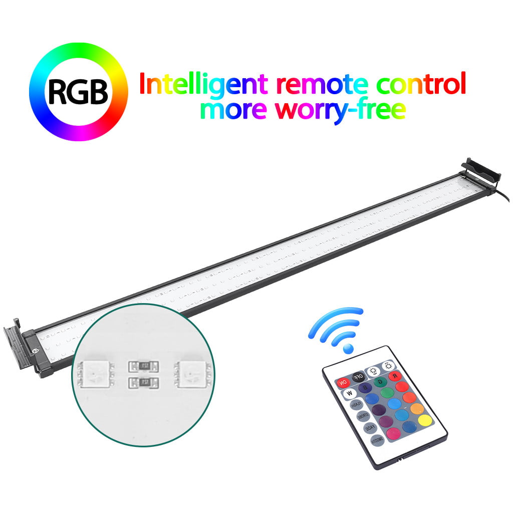 Aligament Aquarium Hood Lighting Color Changing Remote Controlled Dimmable RGBW LED Light