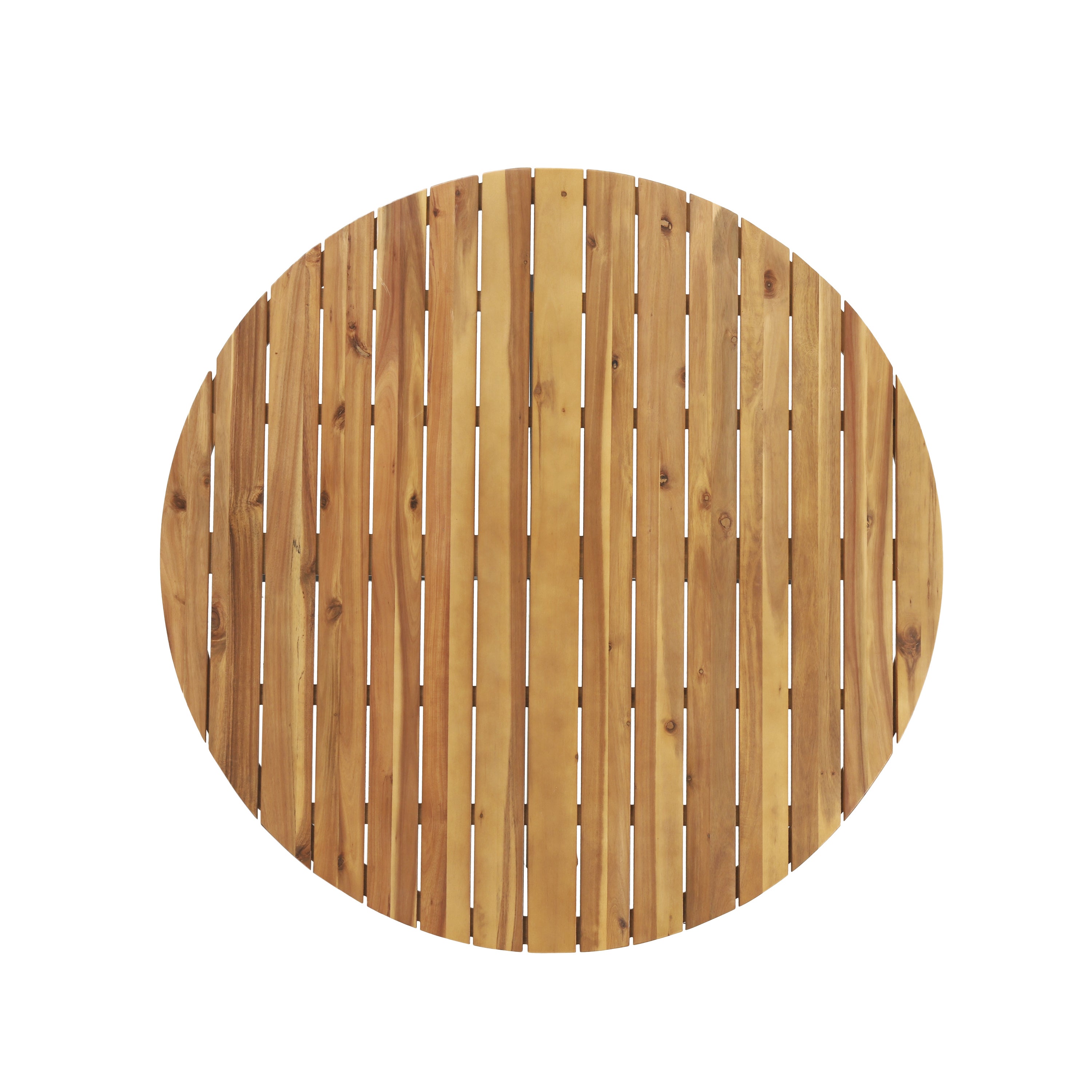 Mellie Outdoor Mesh and Acacia Wood 5 Piece Dining Set, Black and Teak