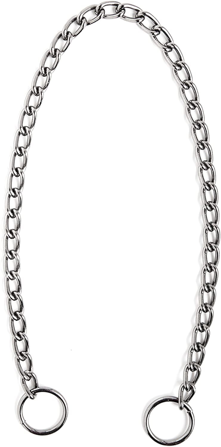 Mighty Paw Gun Metal Chain Slip Collar， Cinch Dog Collar， Choke Chain Metal Collar