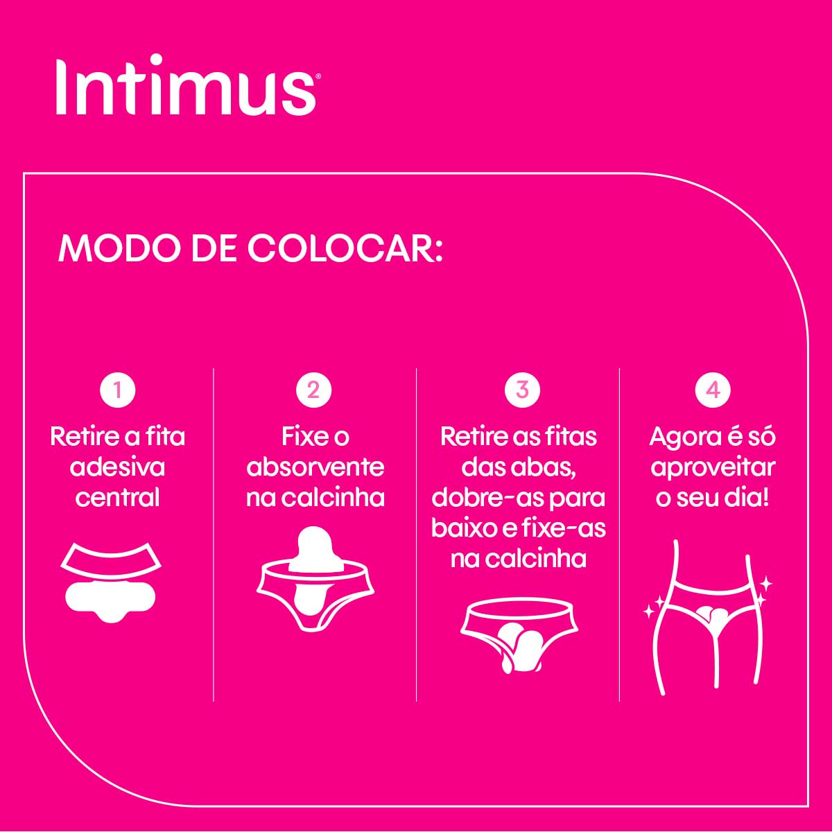 Absorvente Noturno Suave com Abas Intimus 8 Unidades