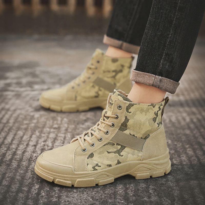 Coturno AmericanPatriot™ com Estampa Militar e Solado Antiderrapante / Para Homens que Valorizam Liberdade, Força e Tradição!