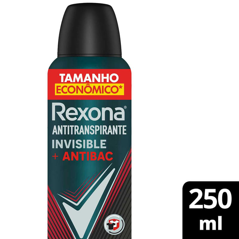Antitranspirante Aerosol Rexona Men Antibacterial+Invisible 250 ml