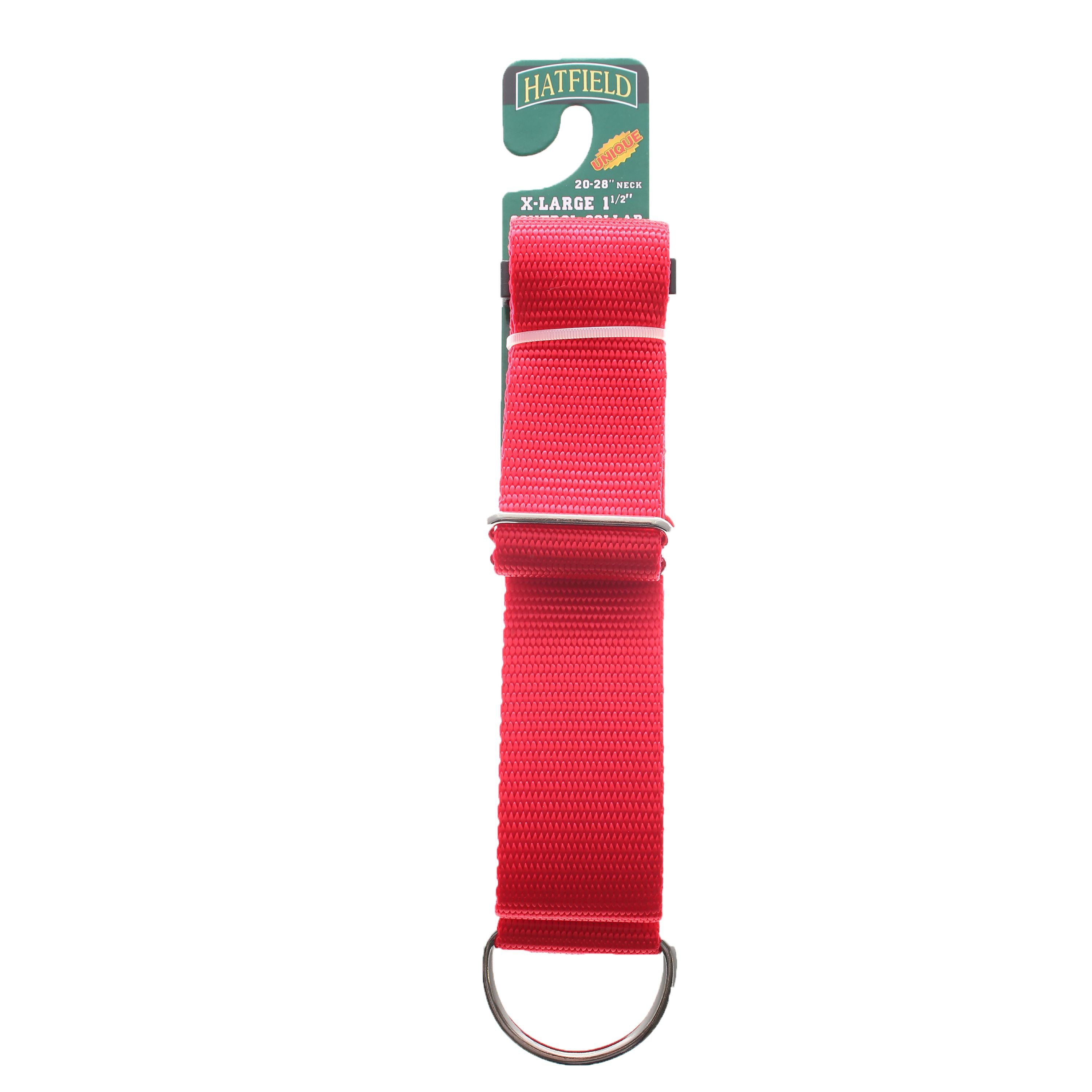 Hatfield Metal， Nylon and Mesh Safety Dog Collar， Red， XL