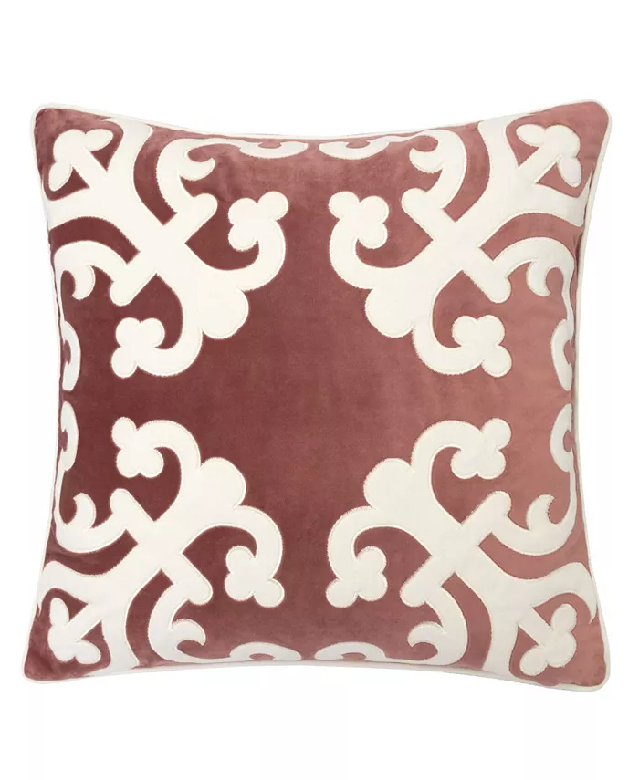 Homey Cozy Paisley Applique Square Decorative Throw Pillow