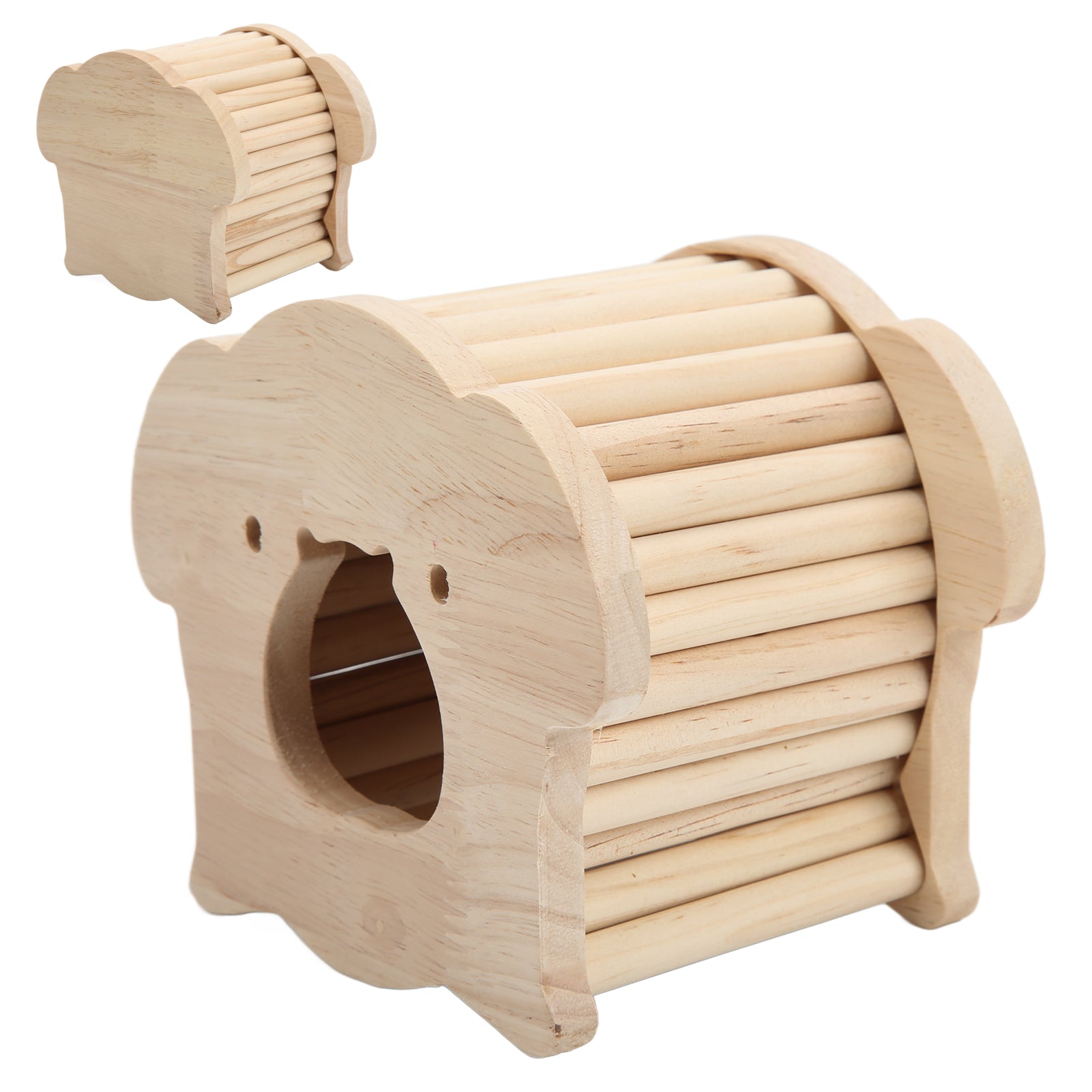 Hamster Wooden House， Wooden Ladder Hamster House Climbing Ramp Strong Structure  For Small Pets