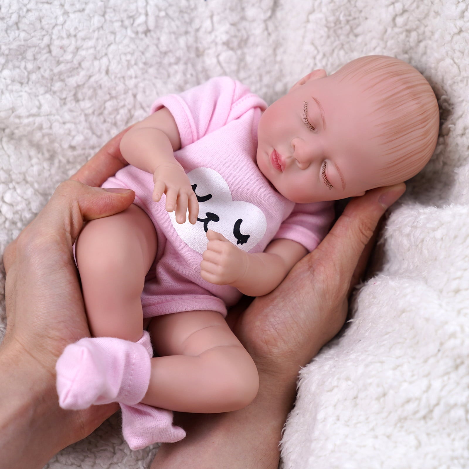 JIZHI Reborn Baby Dolls 12 inches Realistic Newborn Baby Doll Real Life Doll with Toy Accessories Gift for Kids Age 3+