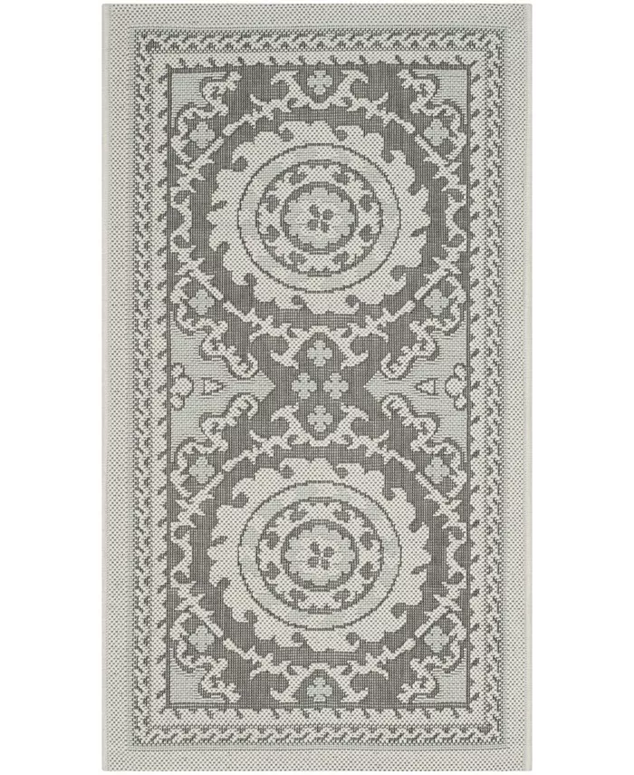 Safavieh Courtyard Light Gray and Anthracite 2'7