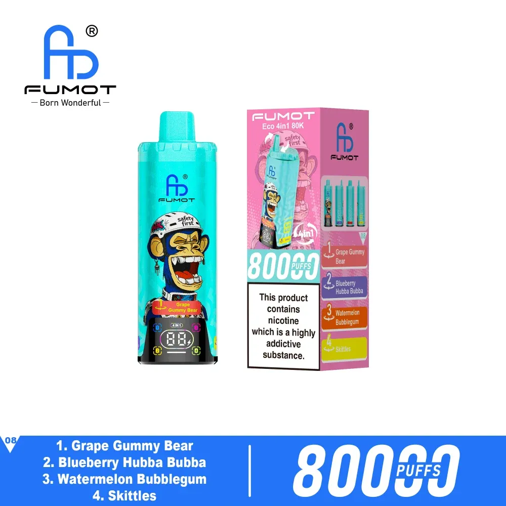 🔥 Fumot Eco 4-in-1 80K Puffs 💨Four Flavours. One Device Disposable Vape