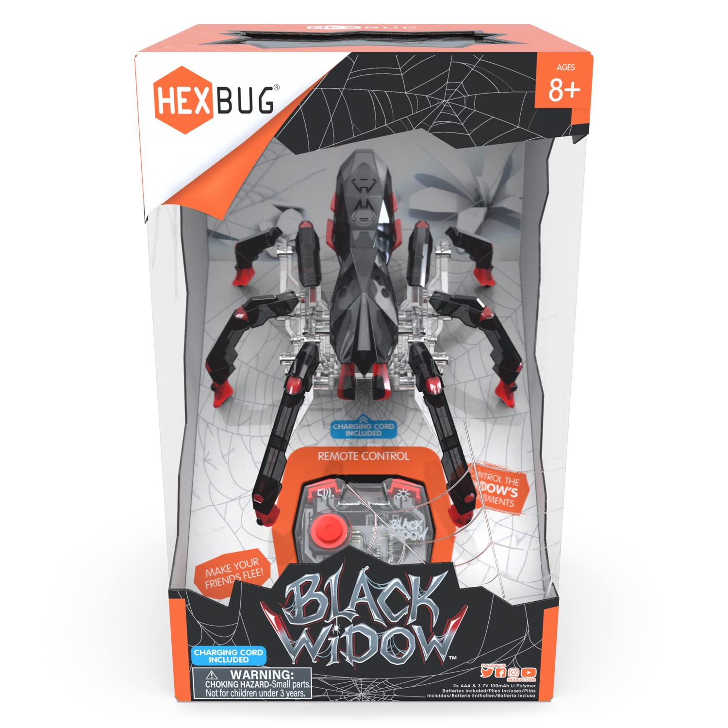 HEXBUG Black Widow， Robotic Toy Spider
