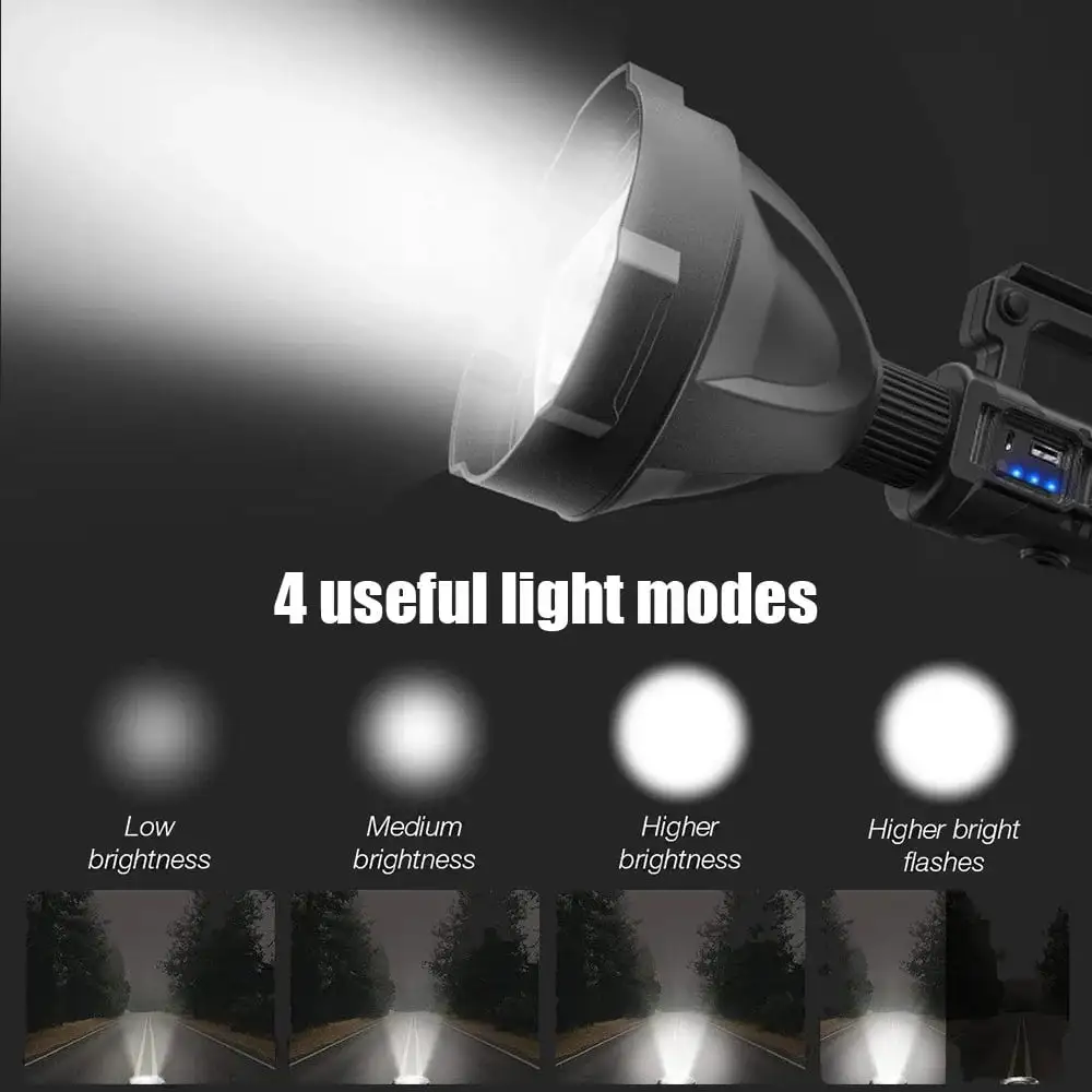 ⏰  Promotion 49% OFF - Rechargeable Handheld Spotlight Flashlight 90