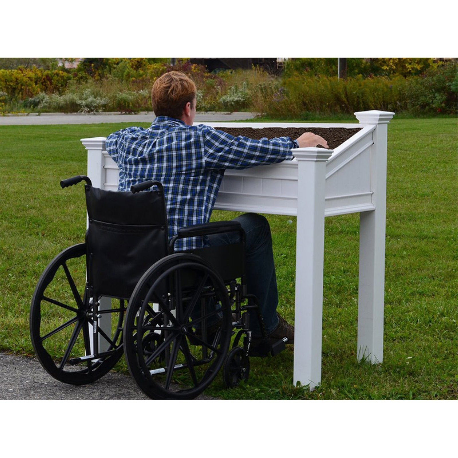 Vita 48" x 24" Liberty Accessible Raised Vinyl Garden,White, VA68240