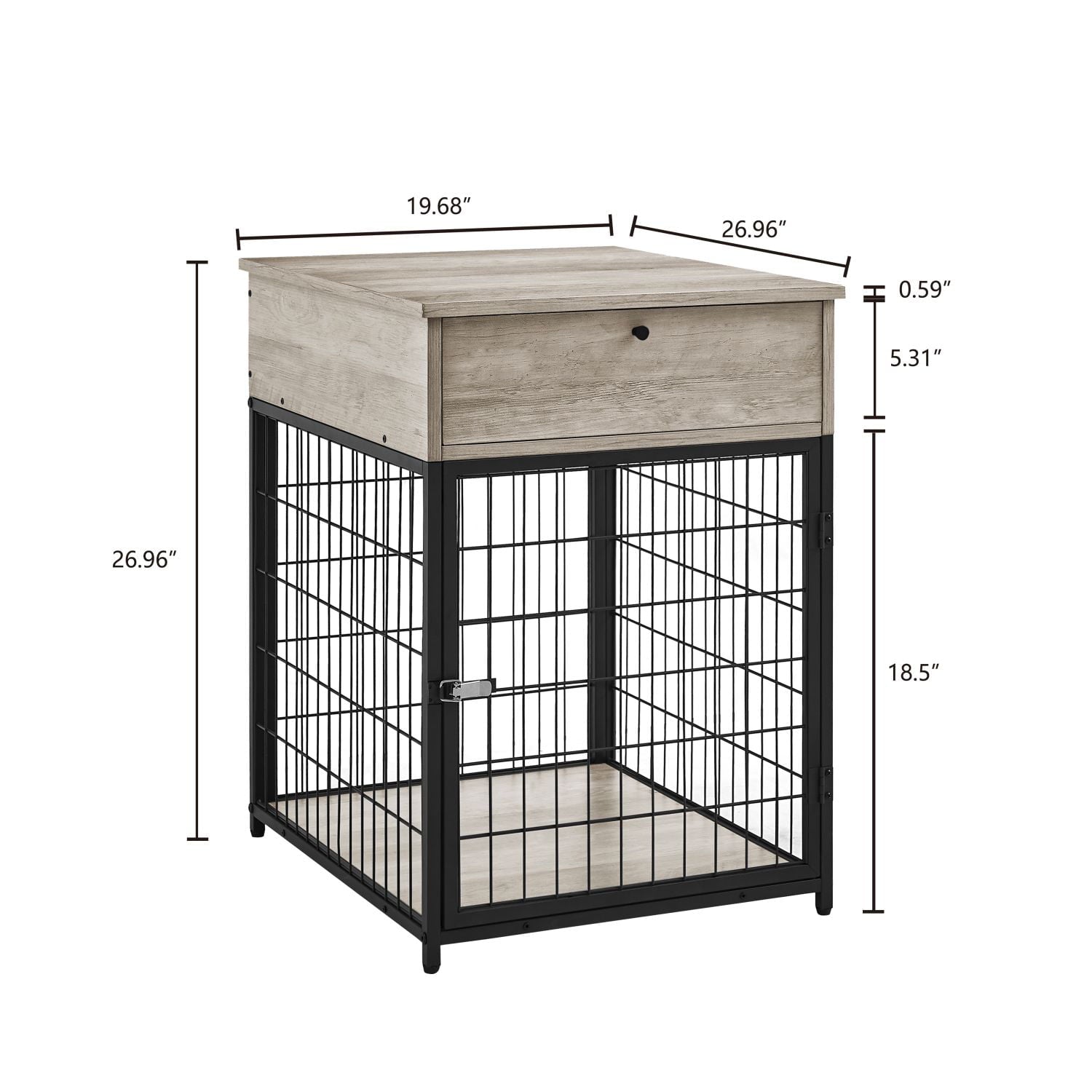 Dog Crates for Small Dogs， Wooden Small Dog Crate Furniture with Drawer