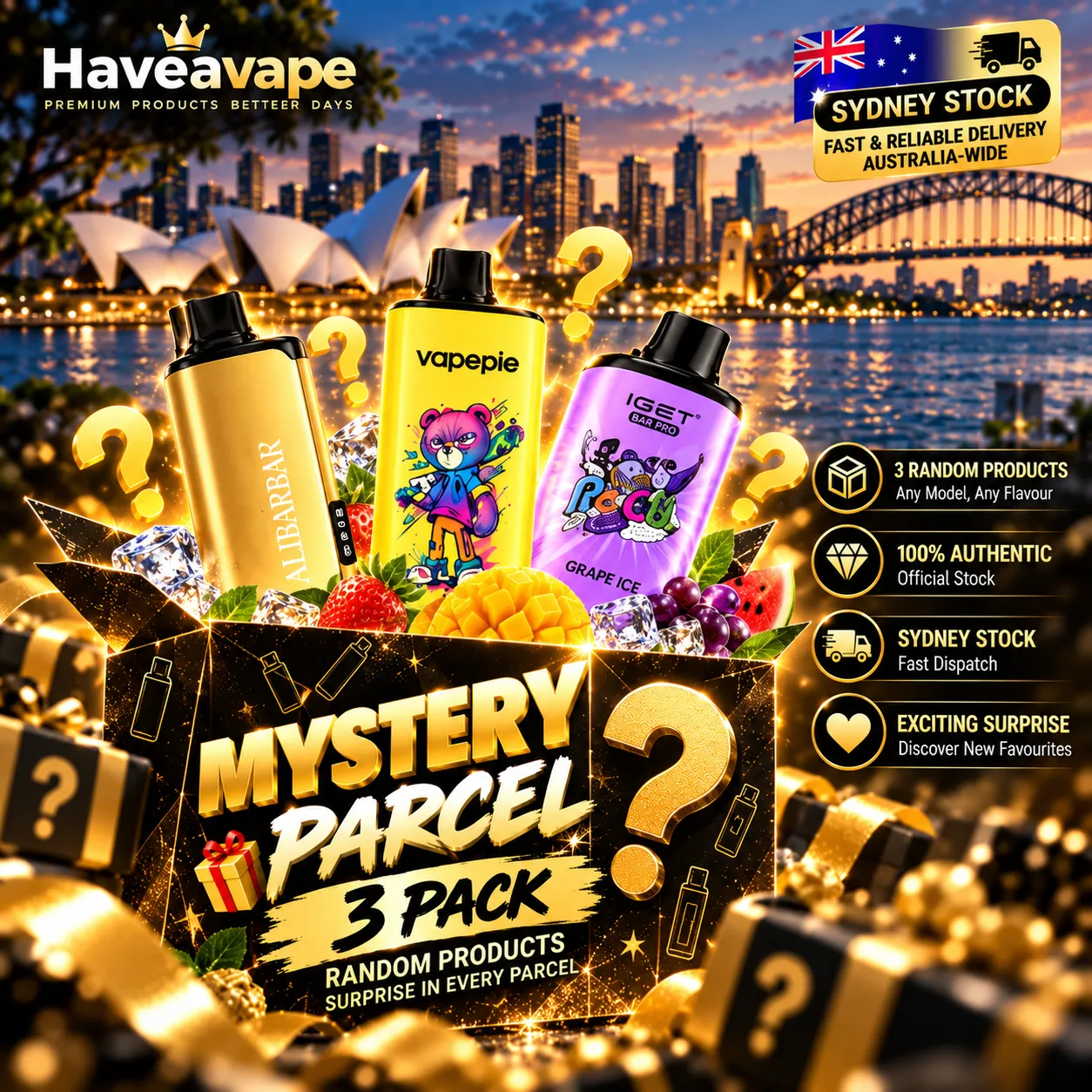 🎁🇦🇺 Mystery Parcel – 3-Pack / 5-Pack Bundle 🎲 | Random Products 💛 | Sydney Stock 📦 | Surprise Selection ✨