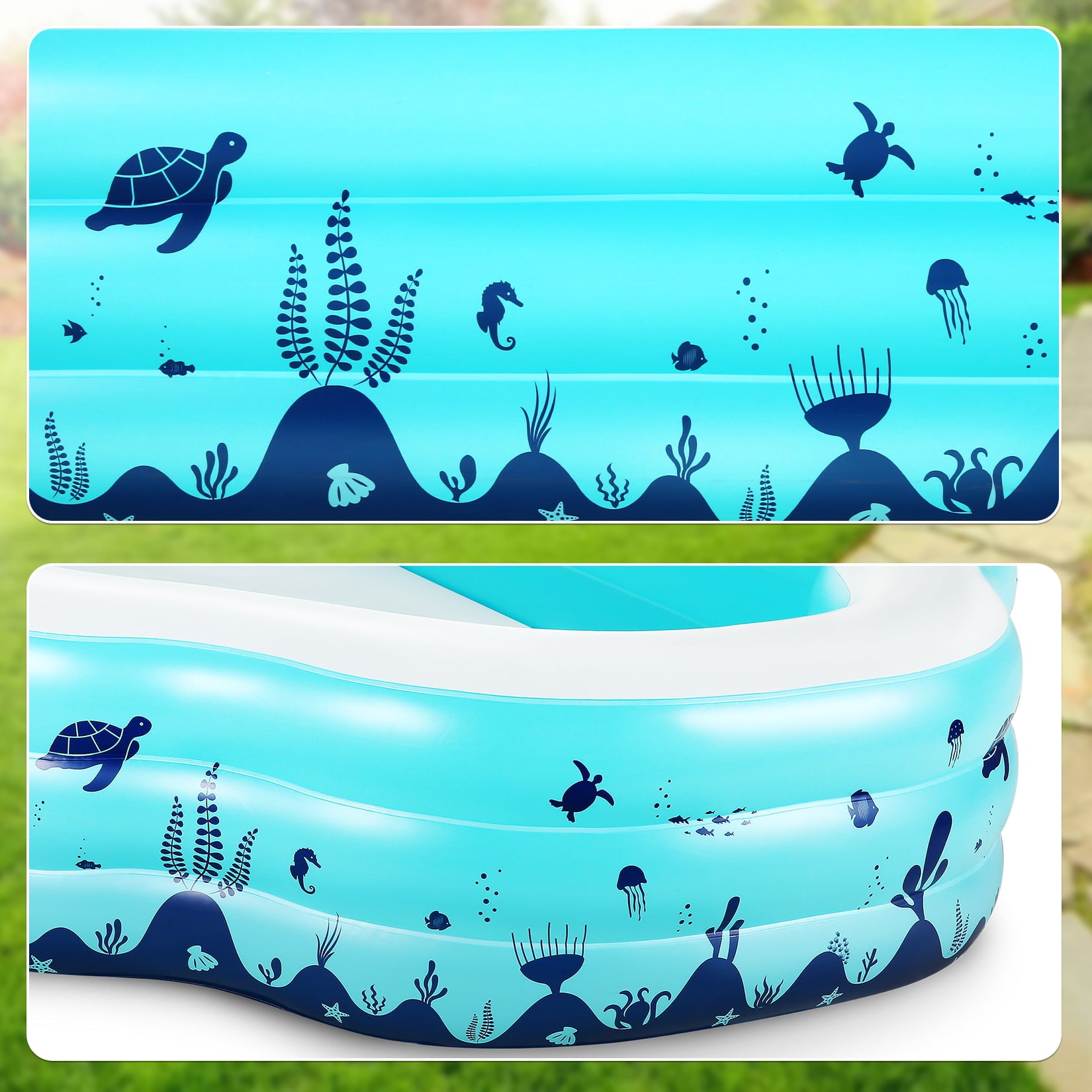 Funcid Inflatable Pool， Inflatable Swimming Pool for Kids and Adults， 120