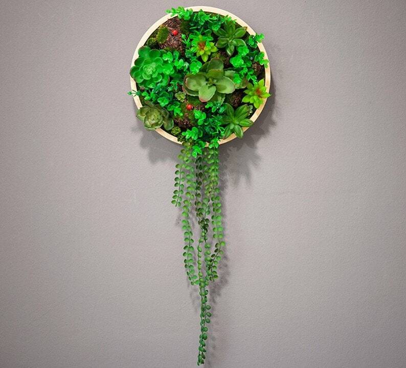 Succulent Wall Art Home Decor | Faux Succulents | Decor Living Wall Ar