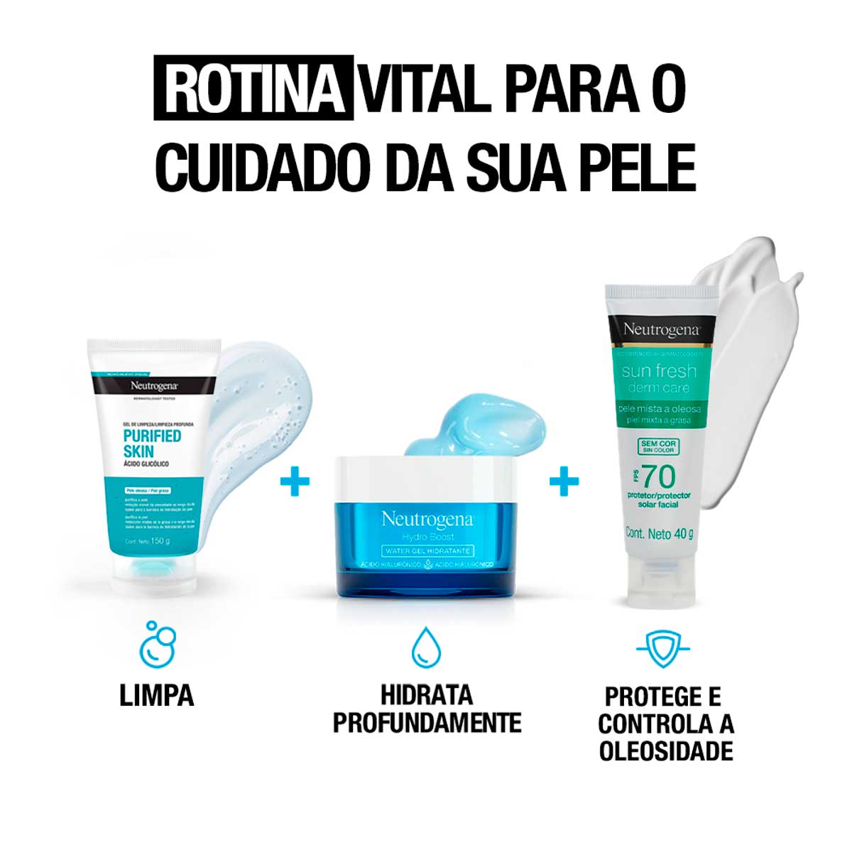 Protetor Solar Facial FPS 70 Neutrogena Sun Fresh Derm Care Sem Cor 40g