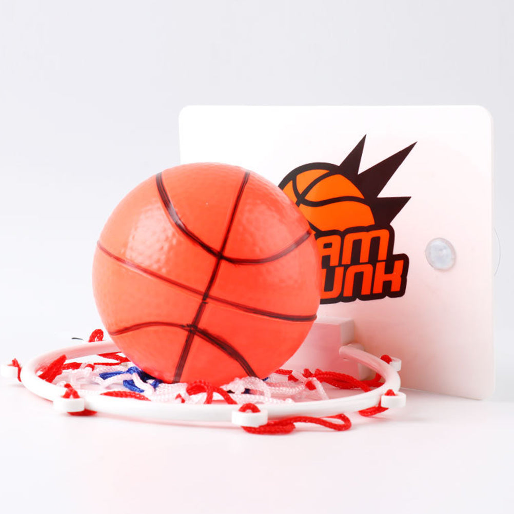 1 Set of Portable Mini Wall-mounted Basketball Toy Indoor Home Basketball Sports Game Toy (1PC Backboard 1PC Inflator 2PCS Balls