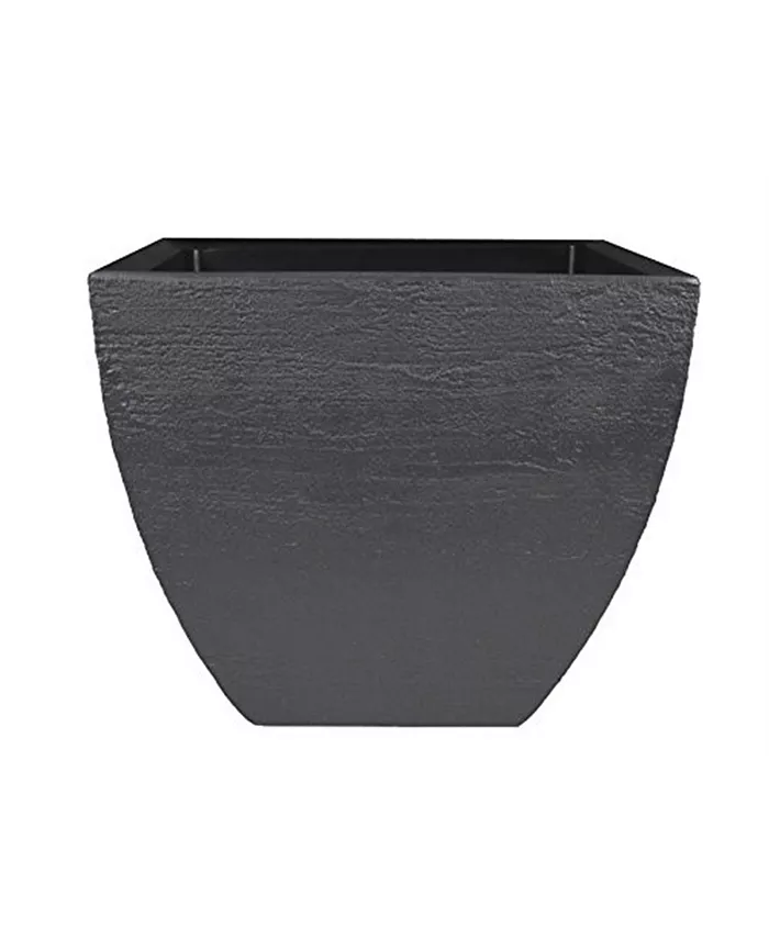 Tusco Products Modern Planter Short Square Slate 16 x 13