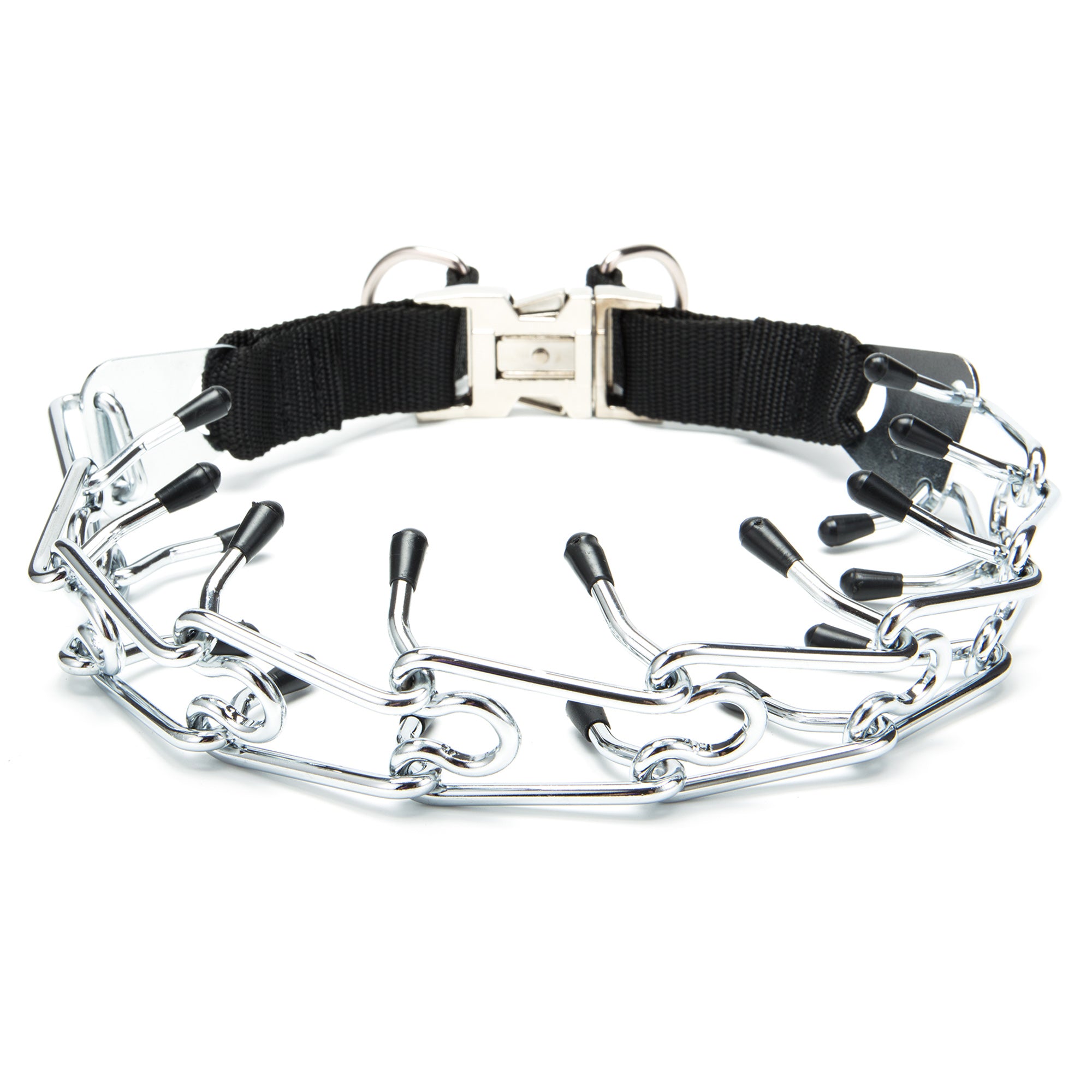 SAYFUT 24 inch Dog Prong Collar Stainless Steel Prong Collar with Buckle for Small Medium Large Dogs