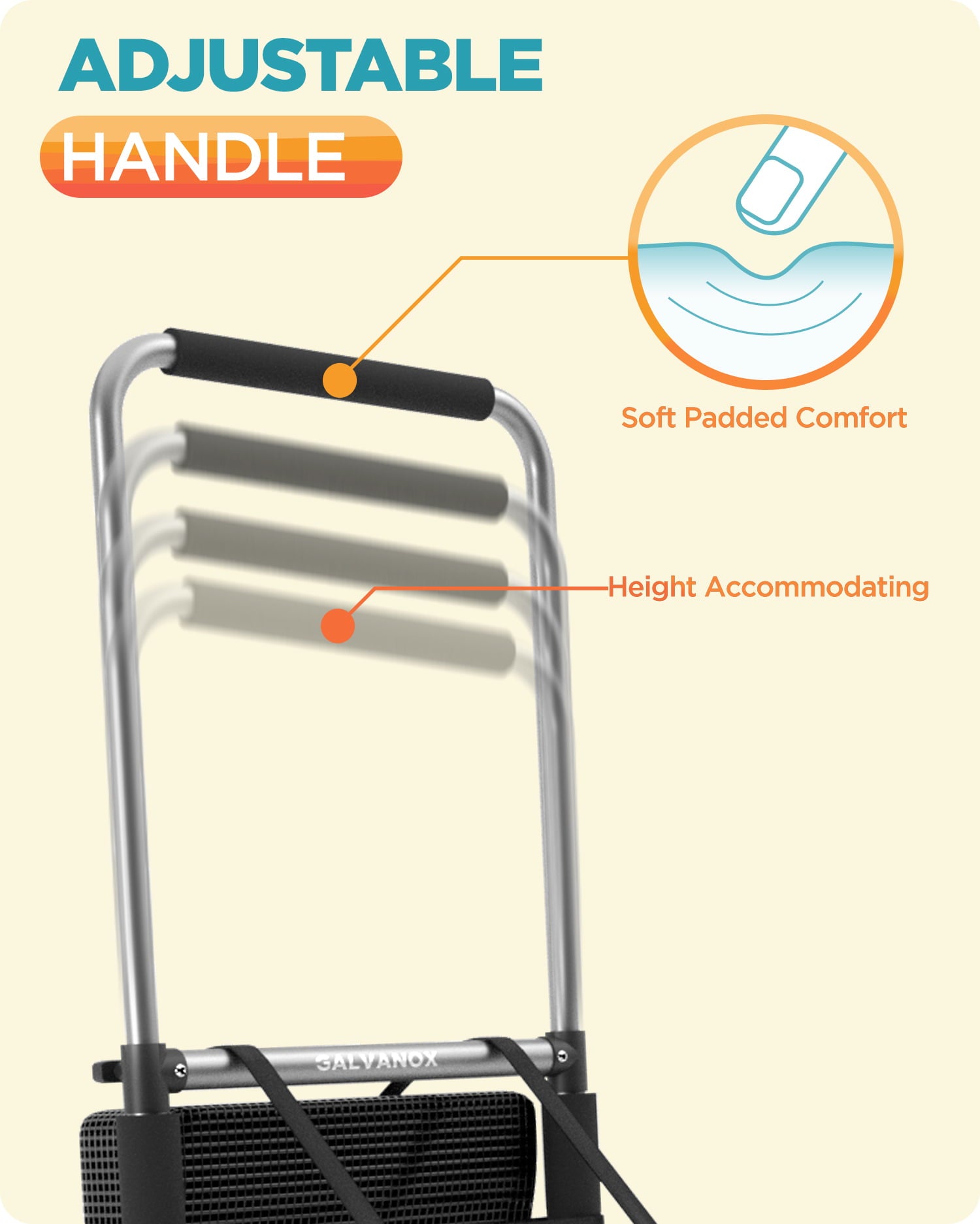 PoolSense Beach Wagon with Big Wheels for Sand， Collapsible Heavy Duty Beach Cart