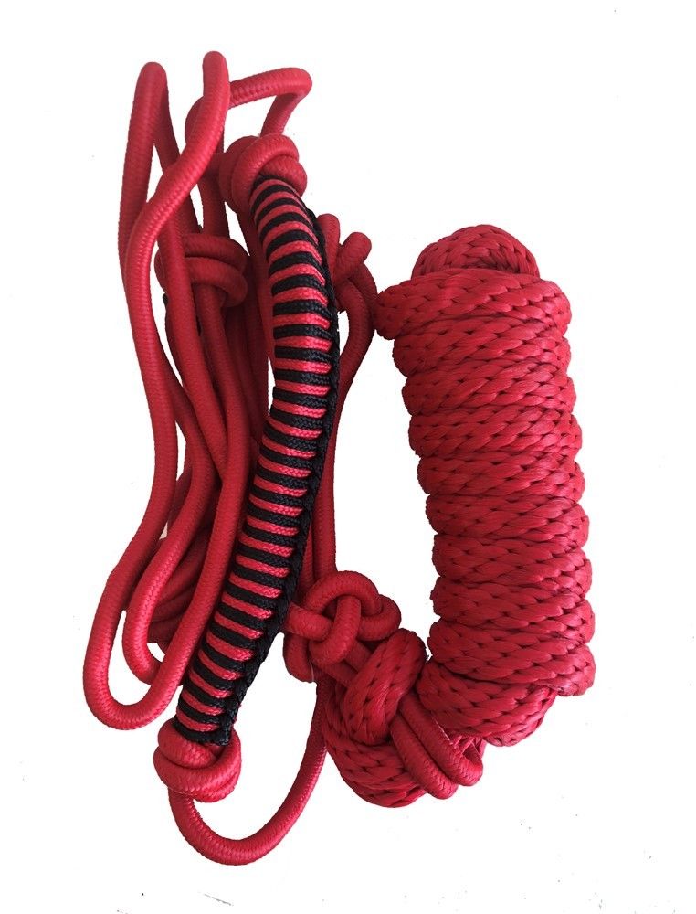 Braided Noseband Rope Halter with 8 Foot Lead Purple