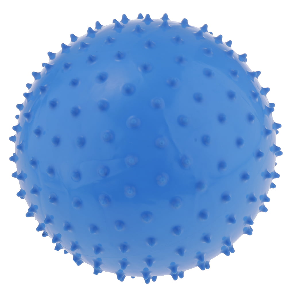 9 Inch Kids Knobby Spiky Sensory Ball for Yoga Massage Blue
