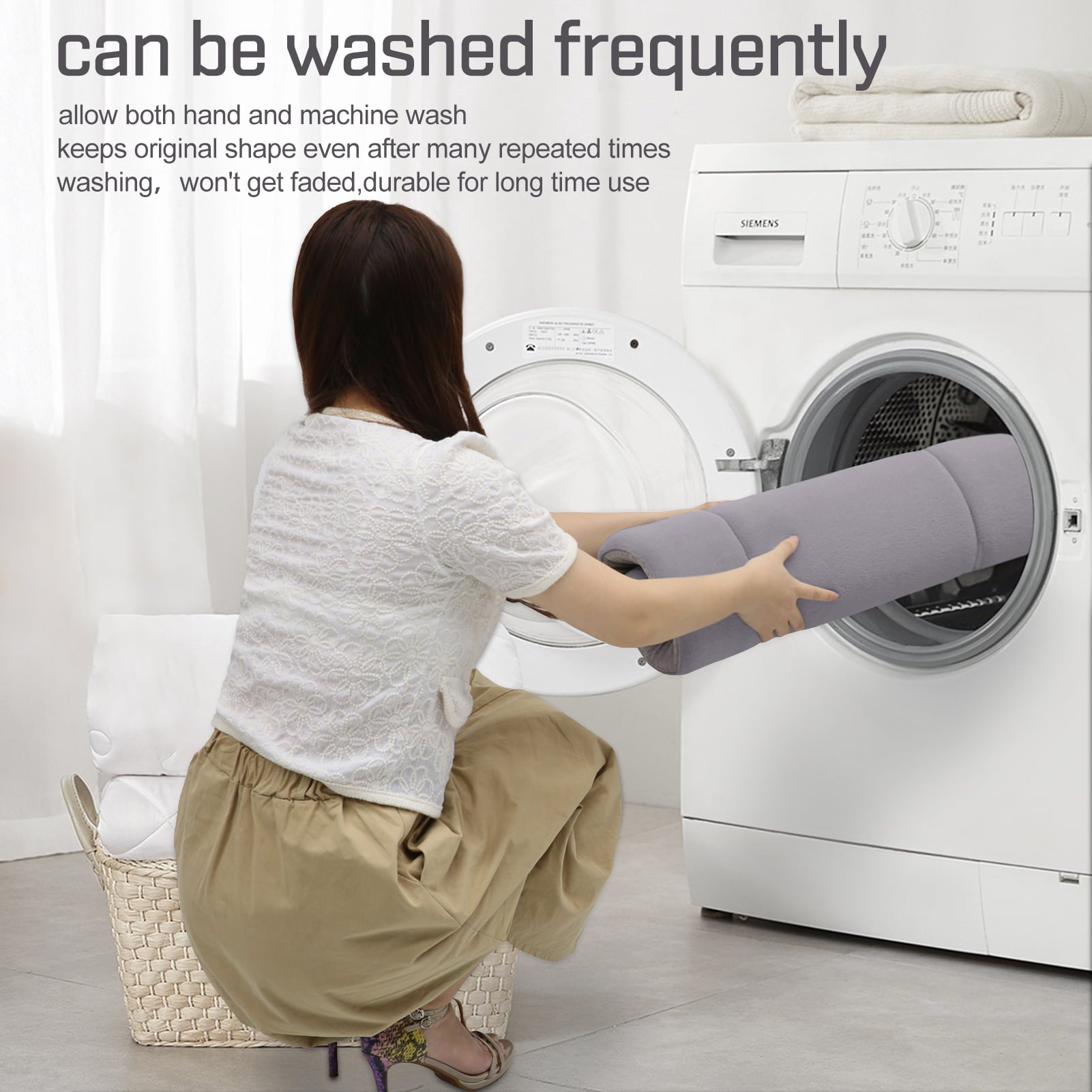 Hero Dog Large Dog Bed Crate Mat 42 in Washable Pet Beds Soft Dog Mattress Anti-Slip Kennel Mats (Purple Grey)