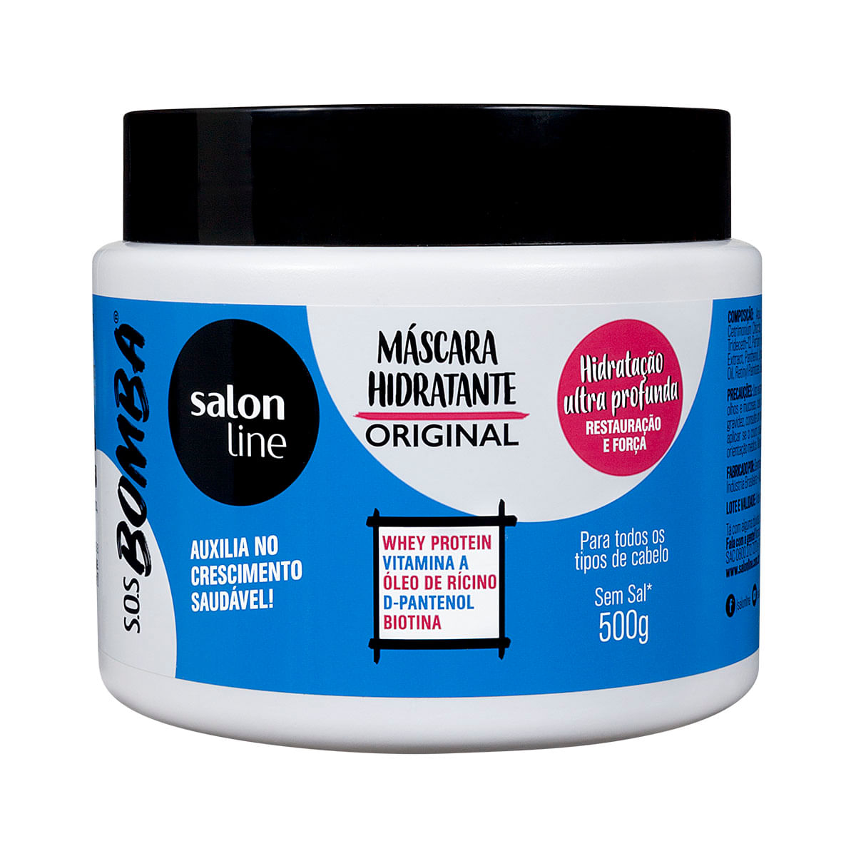 Creme de Tratamento Salon Line S.O.S Bomba Hidratacao Oleo de Ricino 300ml