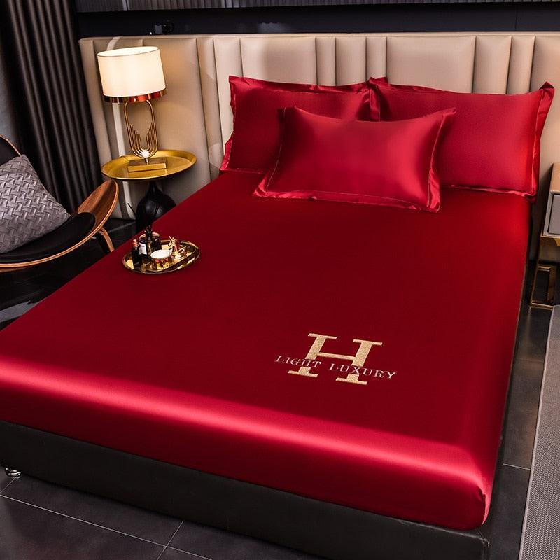 Jogo de Lençol + Fronhas em Cetim - Light Luxury