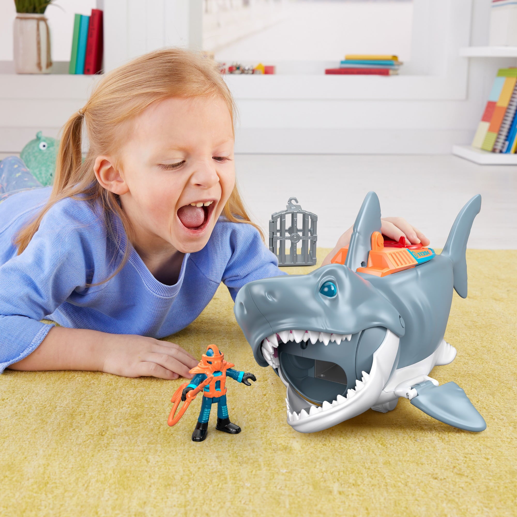 Imaginext Mega Bite Shark Figure with Chomping Action Playset