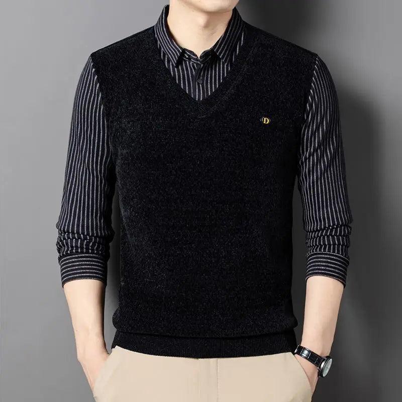 Camisa Social com Colete em Tricô Dublin™ 2 em 1 / A Elegância de Duas Peças Com a Comodidade de Uma!