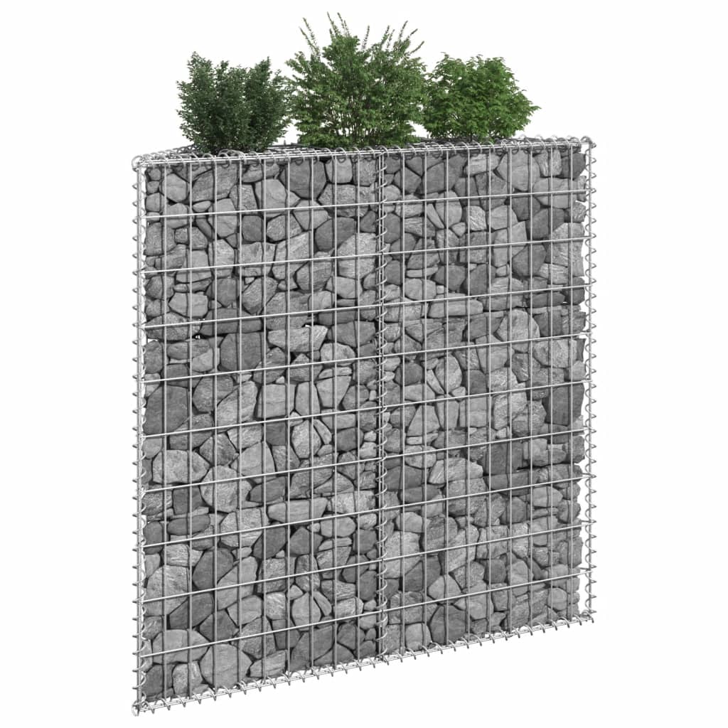Charmma Trapezium Gabion Raised Bed Galvanized Steel 39.4"x7.9"x39.4"