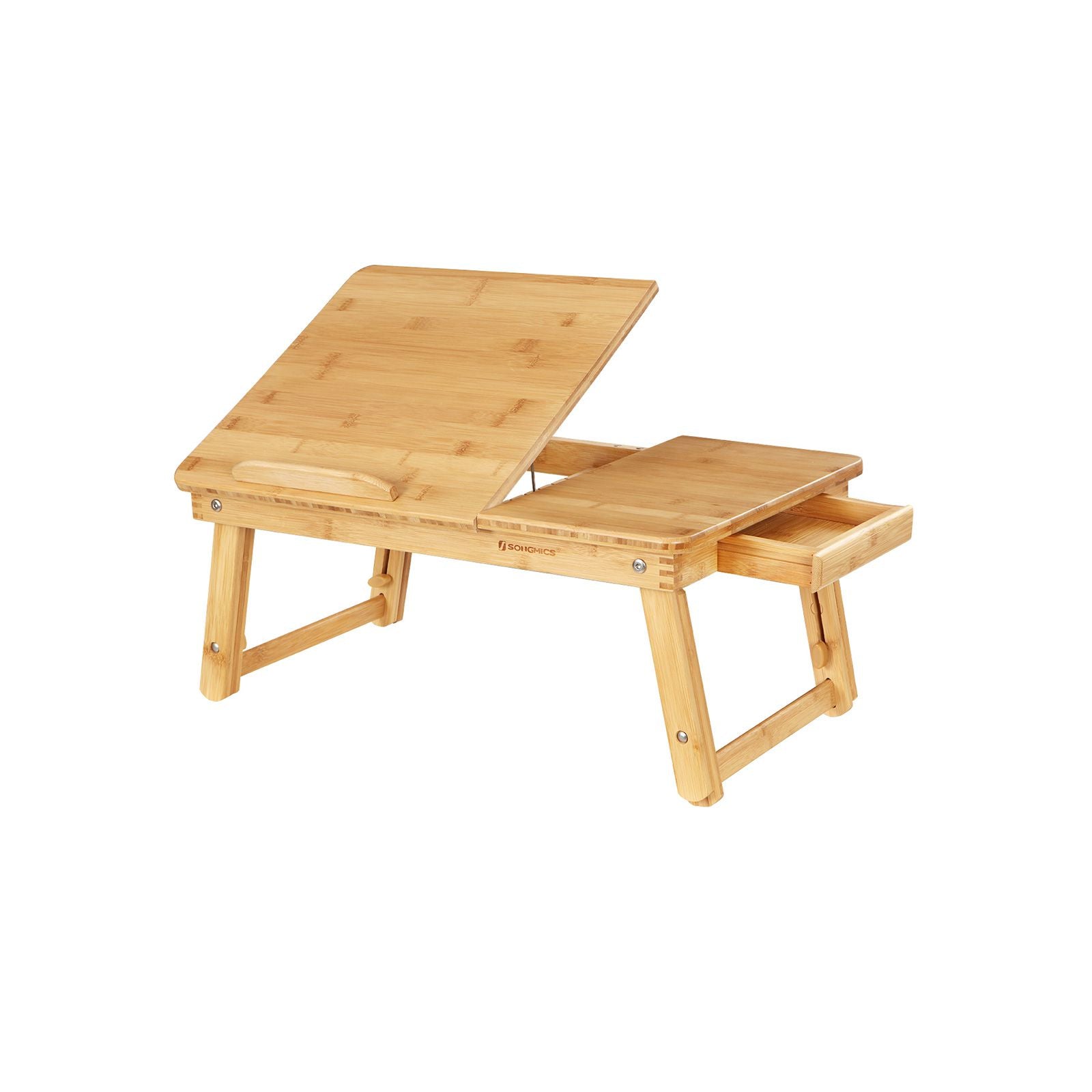 SONGMICS Foldable Multi-Fnction Lapdesk with Storage DrawerNatural