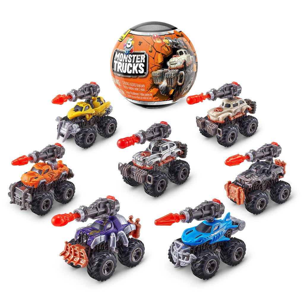 ZURU 5 Surprise Monster Trucks Series 1 Mystery Collectible Capsule