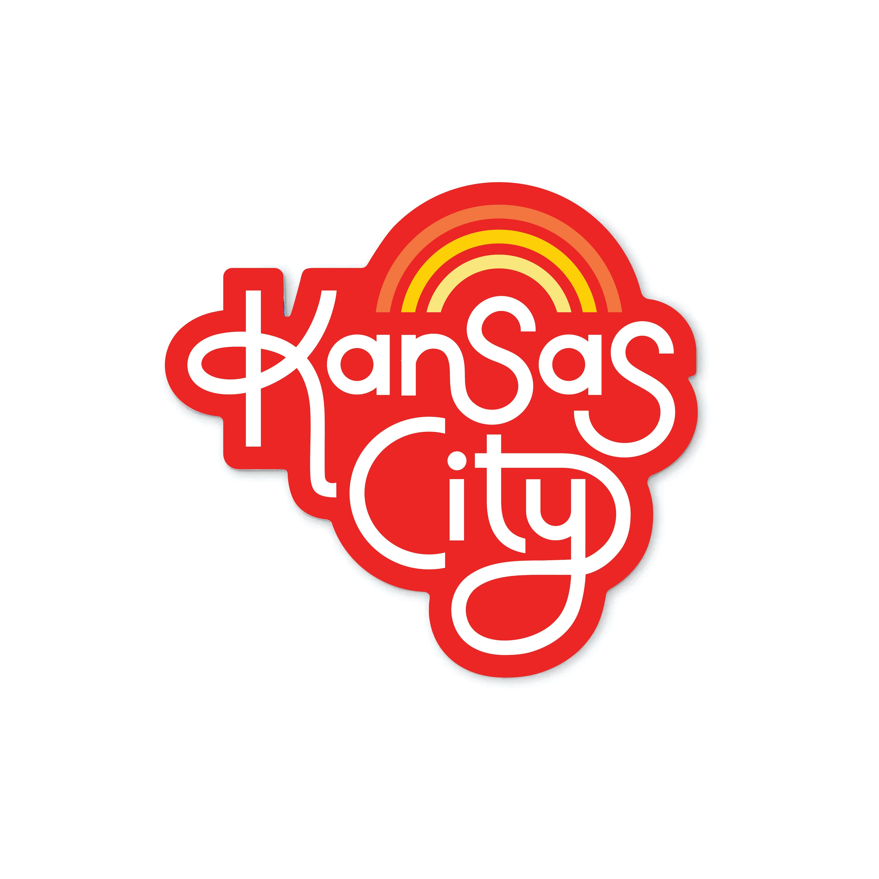 Retro Kansas City Sticker - Red