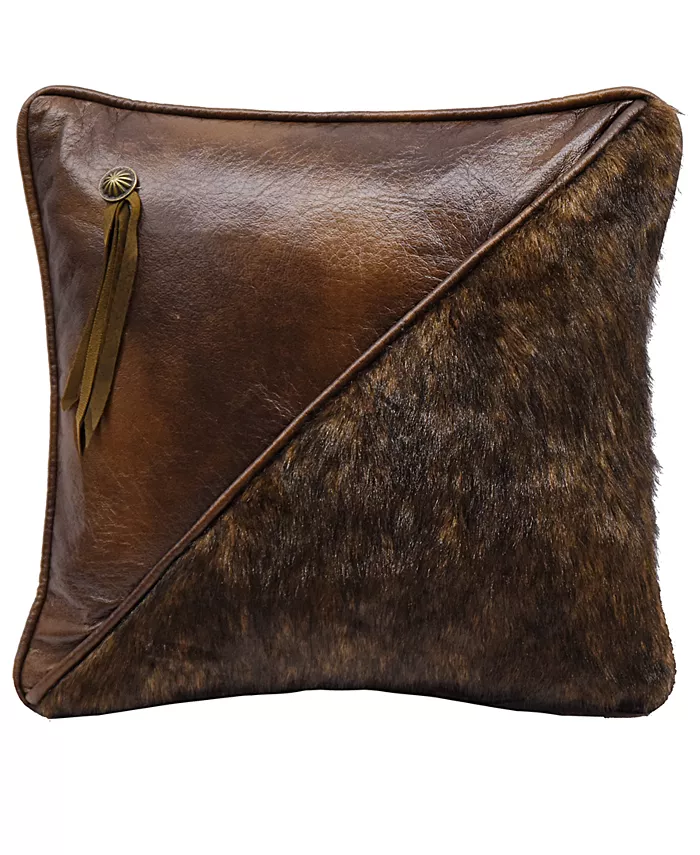 HiEnd Accents Half Faux Fur and Faux Leather 18