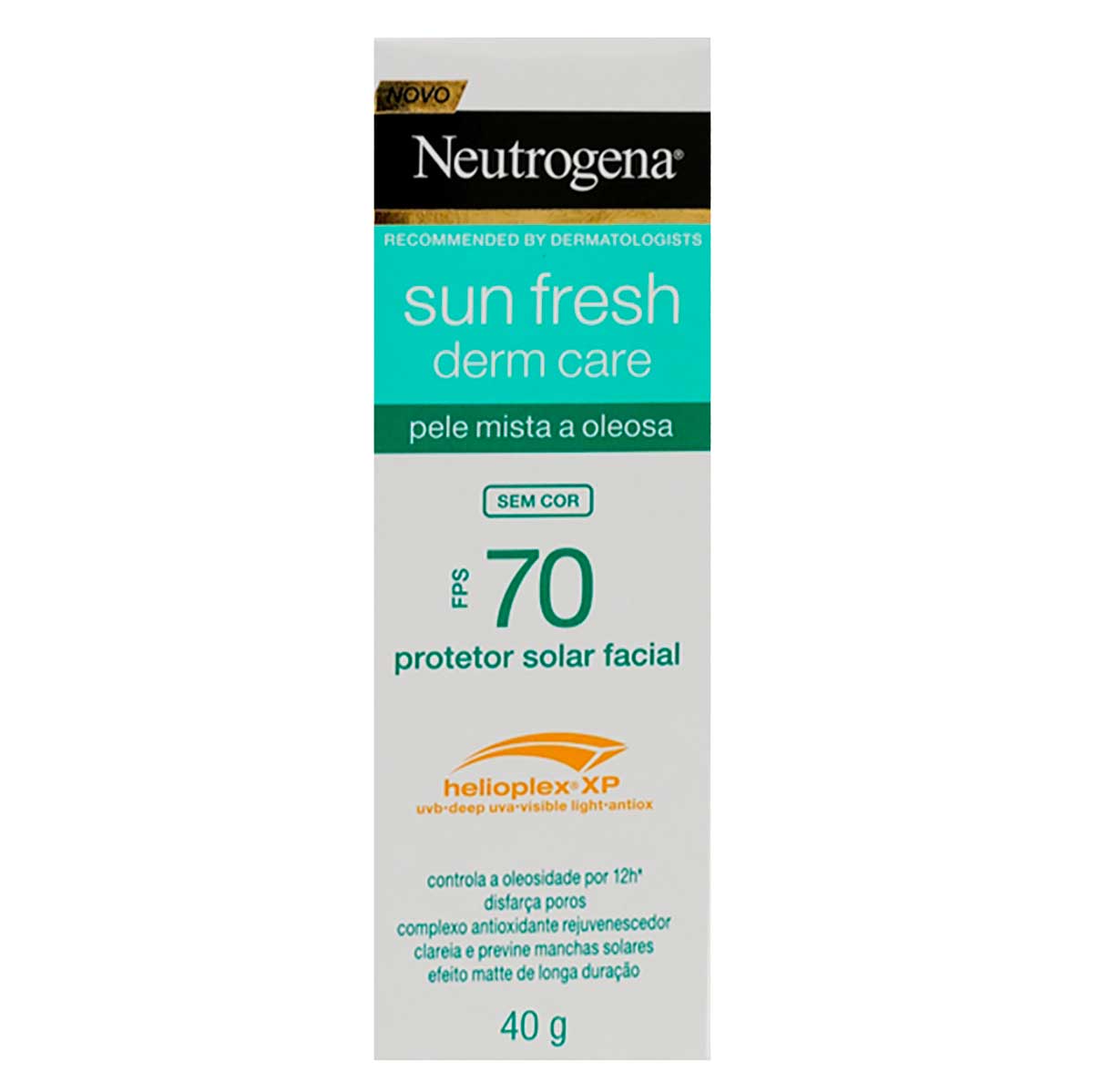 Protetor Solar Facial FPS 70 Neutrogena Sun Fresh Derm Care Sem Cor 40g