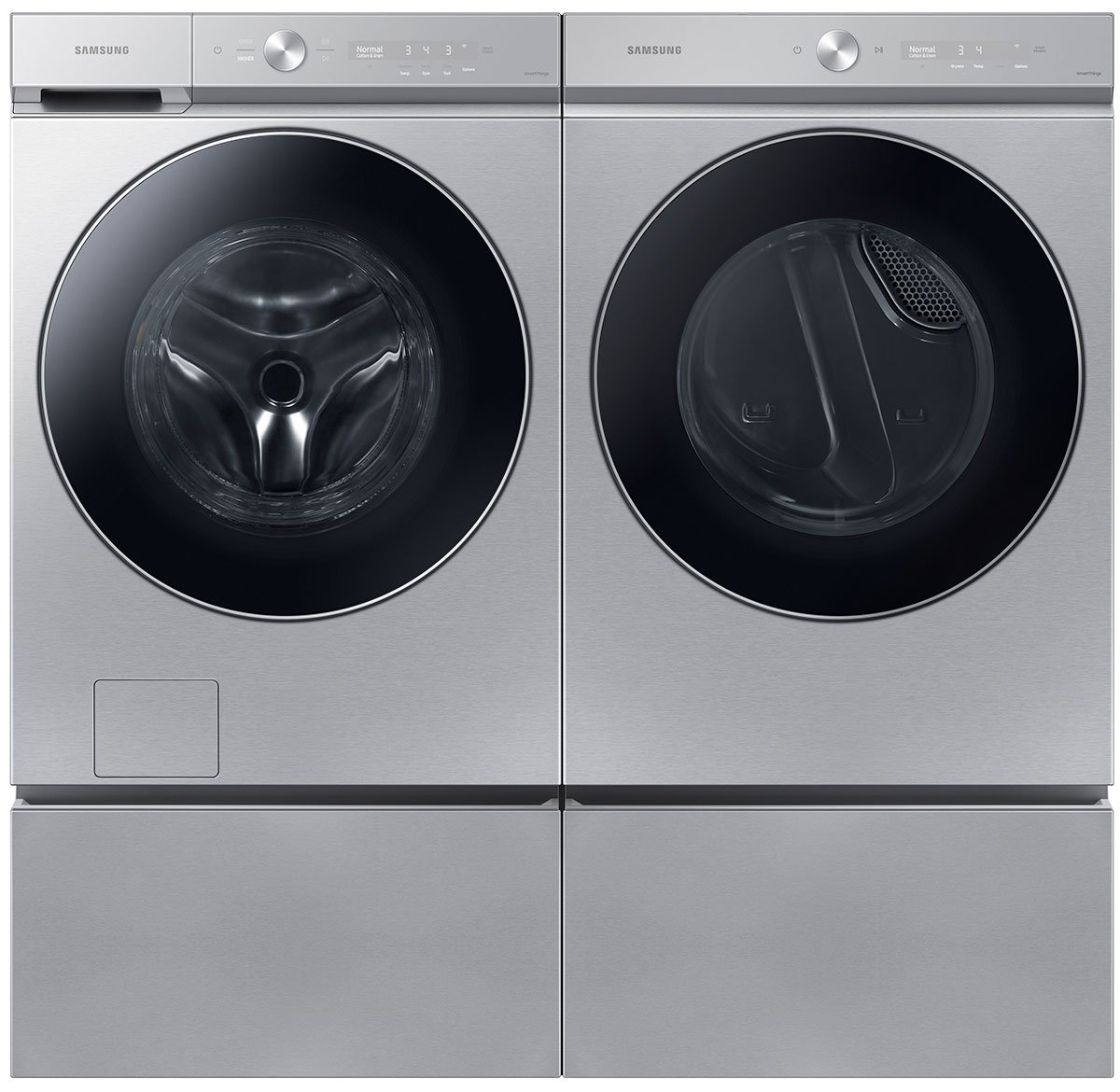  Bespoke 7.6 Cu. Ft. Silver Steel Ultra Capacity Gas Dryer With AI Optimal Dry And Super Speed Dry