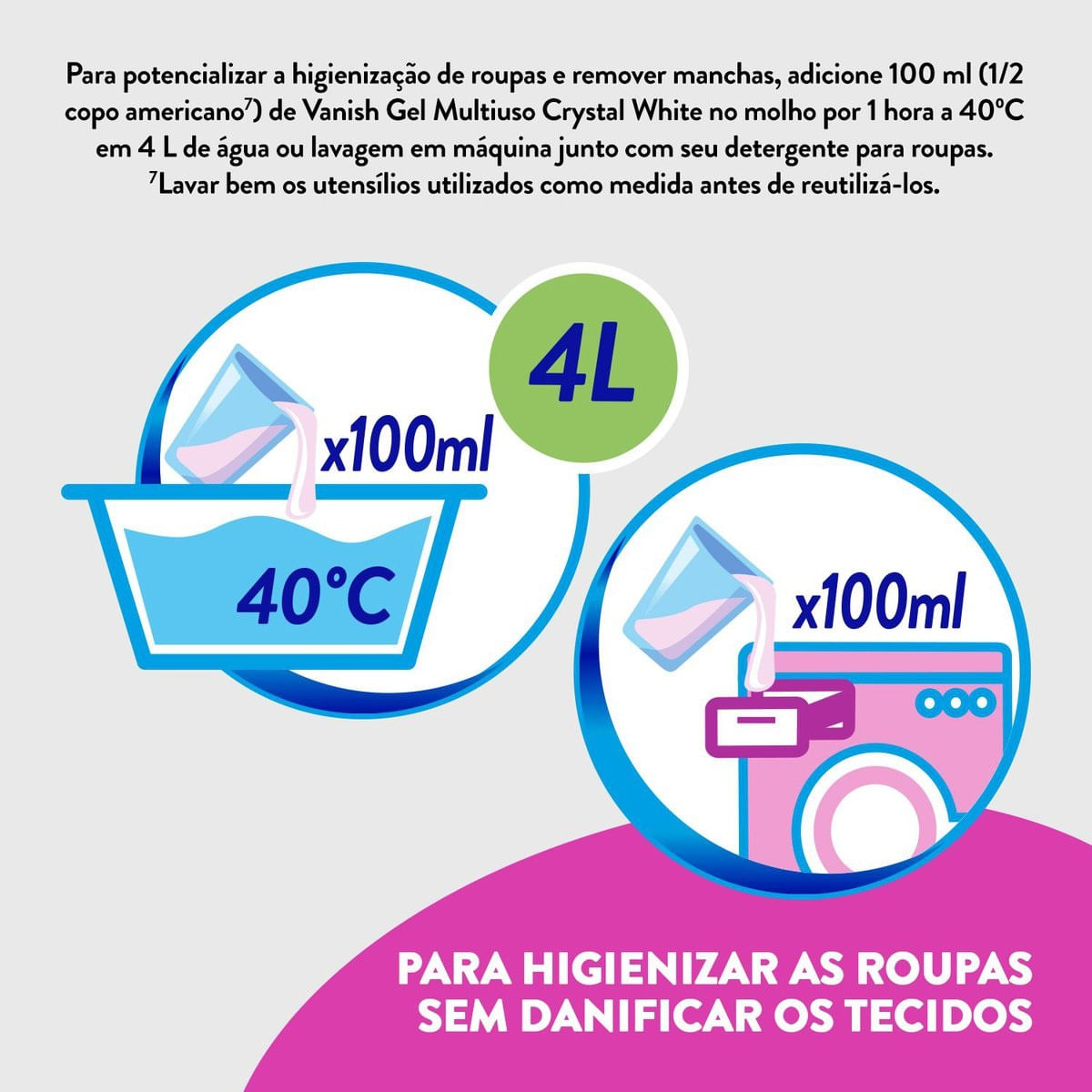 Tira Manchas Vanish Liquido Crystal White para roupas brancas 500ml