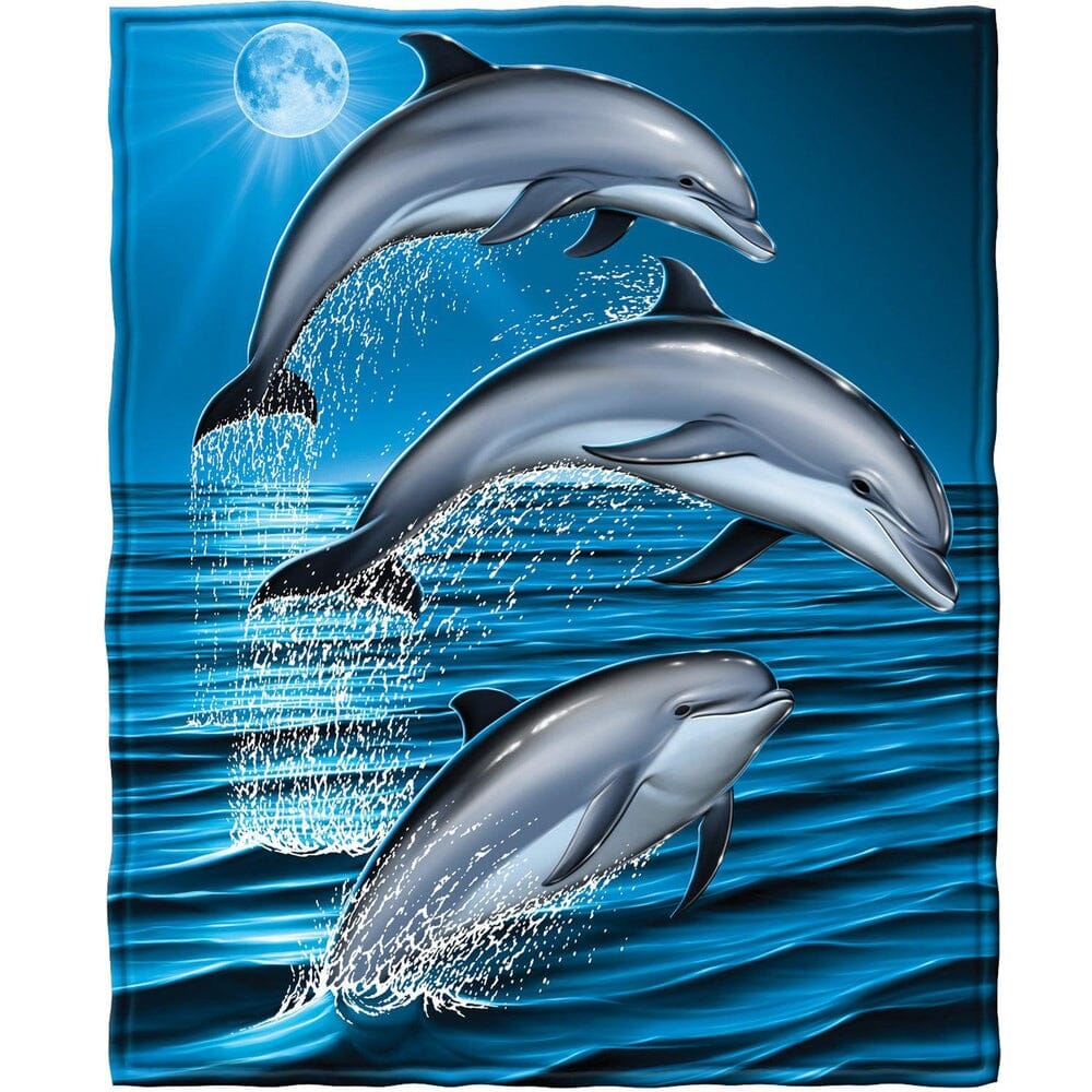 Dolphins Super Soft Plush Fleece Throw Blanket