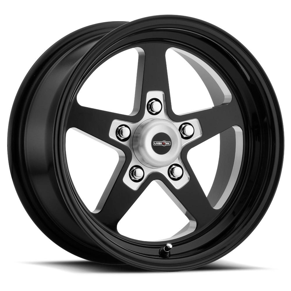 Vision Wheel 571-5761B0 Vision American Muscle 571 Sport Star II Black Wheels
