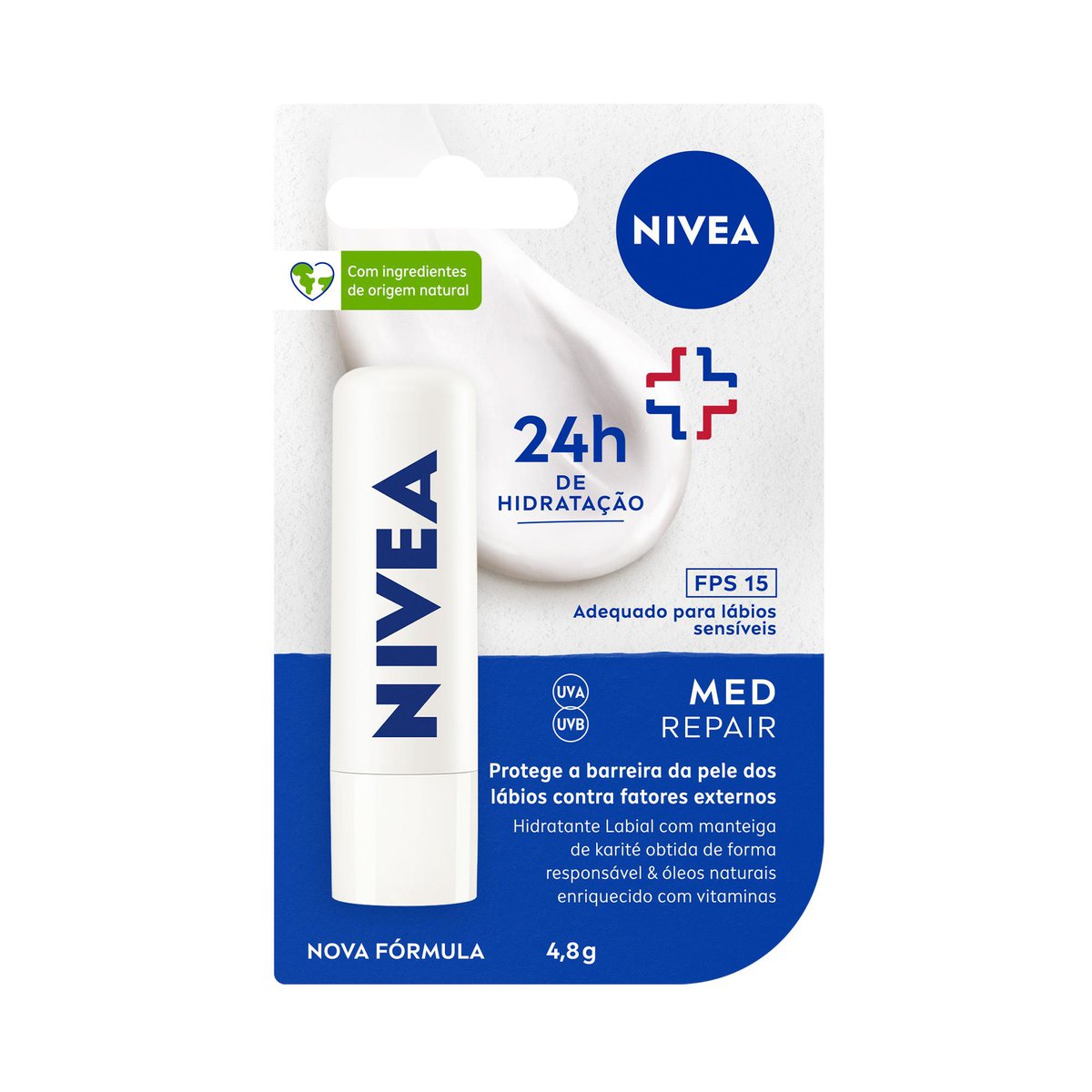 Protetor Labial Med Repair FPS15 NIVEA 4,8g
